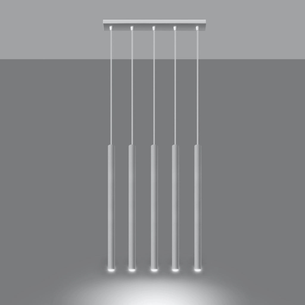 Lampadario VELINO 5 Pure Lume bianco in metallo G9