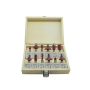 Trade Shop - Set 12 Frese Fresa Per Legno Per Scanalare Rifilare Sanalature Fresatrice 6mm -
