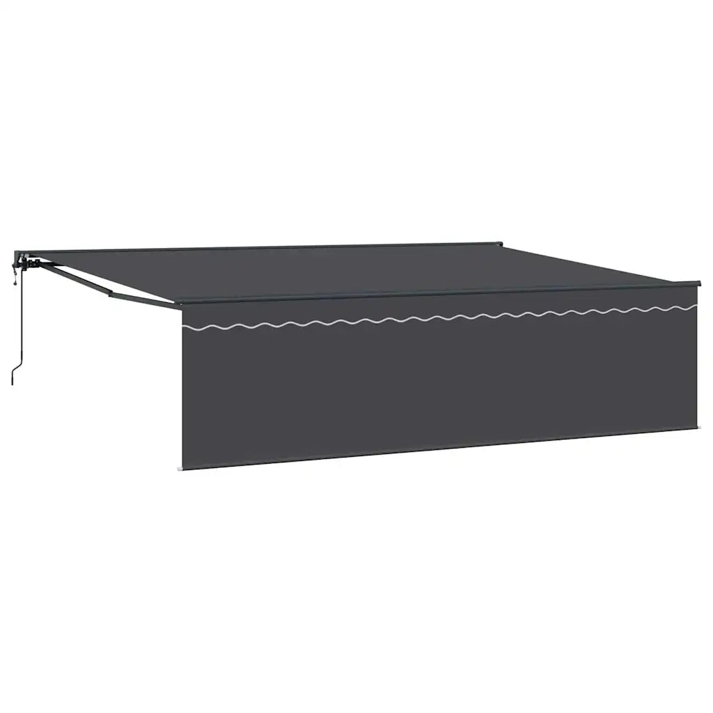 vidaXL Tenda Retrattile Manuale Antracite 500 × 300 cm Tessuto