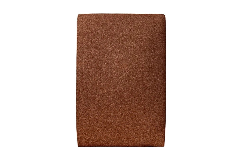 Testiera in tessuto bouclé terracotta liscio L90 cm