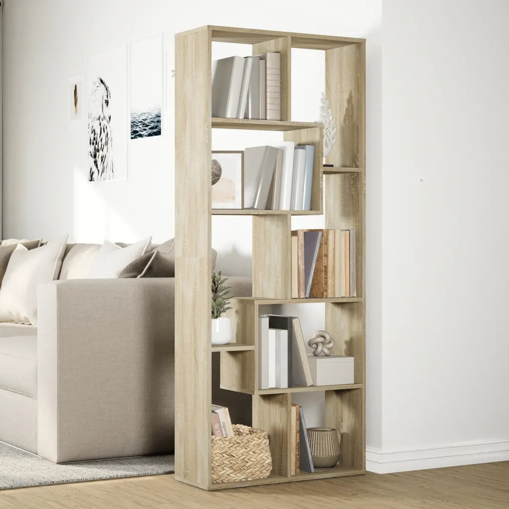 Libreria Divisorio Rovere Sonoma 67x25x161,5 cm in Truciolato 858077