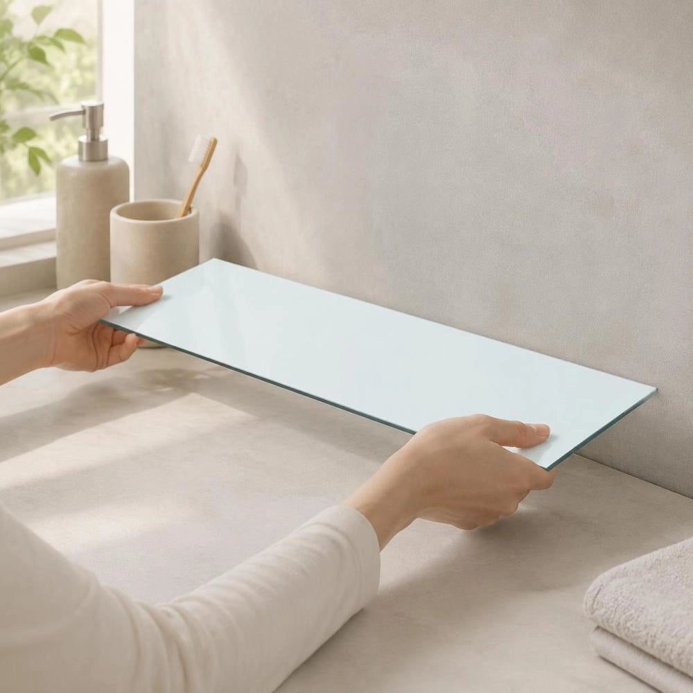 Shelf Glass Transparent 80x30 Cm