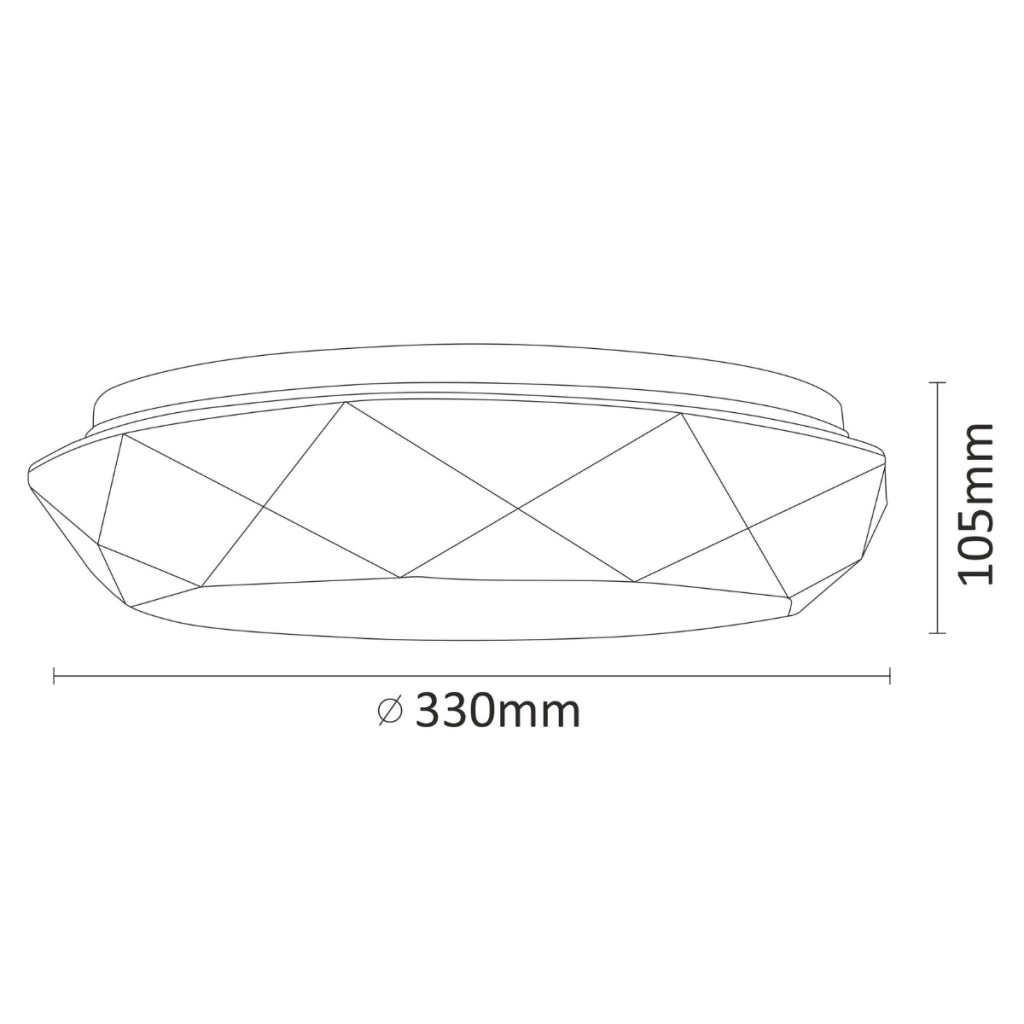Plafoniera LED Polux Selina 17W 4000K IP44 Ø33 bianca