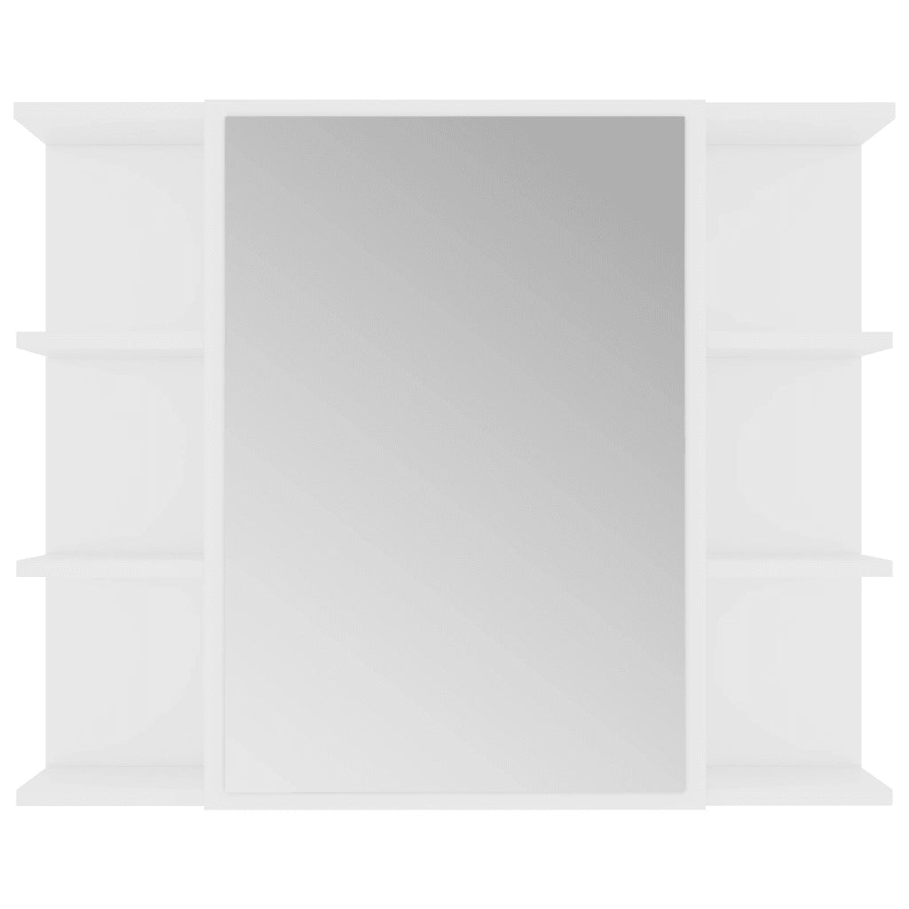 Set Mobili da Bagno 4 pz Bianco in Truciolato