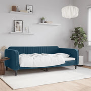 Letto da Giorno Blu 100x200 cm in Velluto