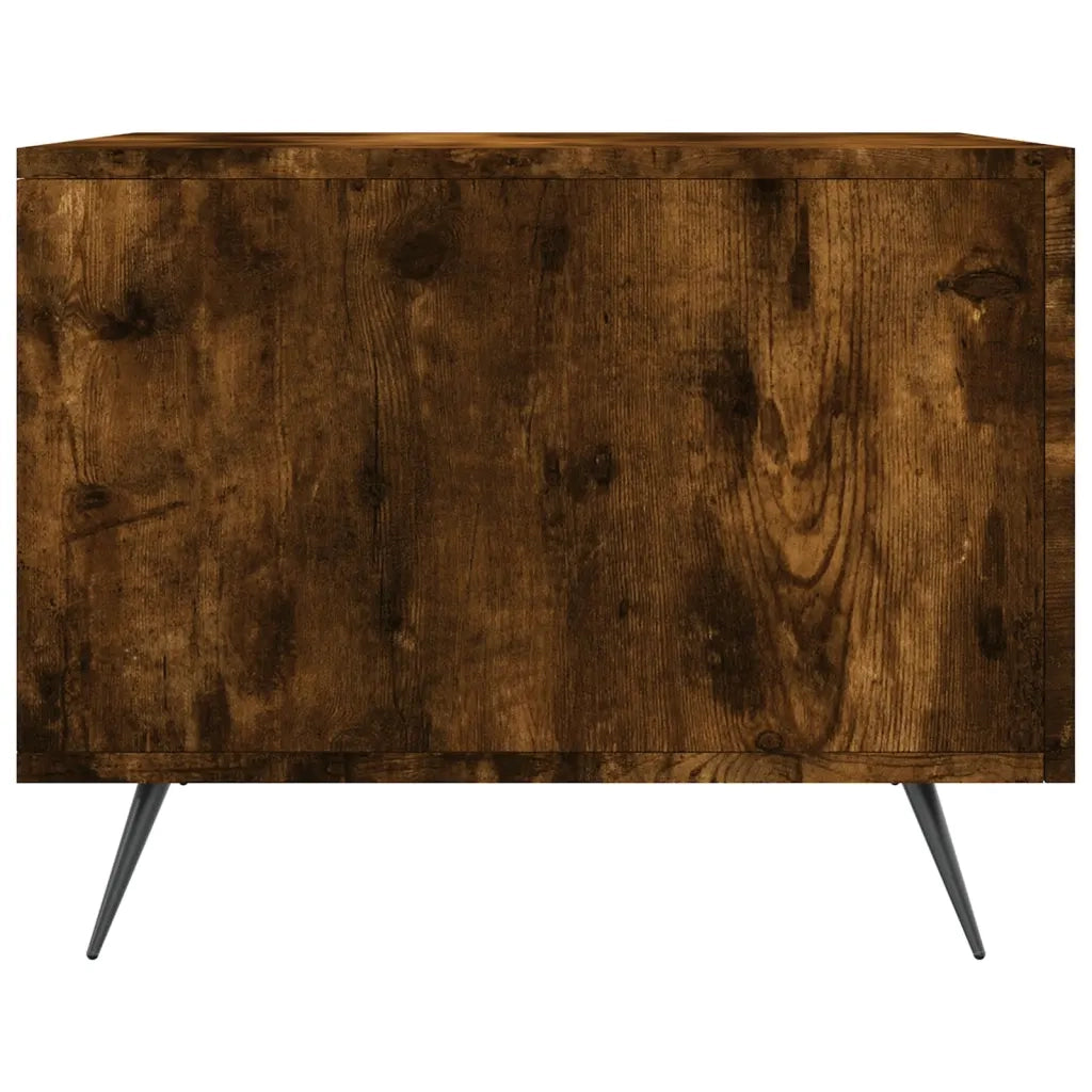 Tavolino da Salotto Rovere Fumo 50x50x40 cm Legno Multistrato 829342