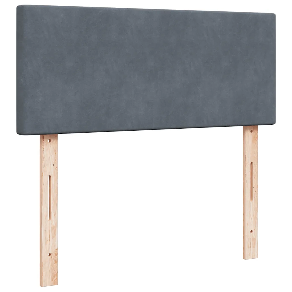 Pouf Letto con Materasso Grigio Scuro 120x190 cm Velluto 3311688