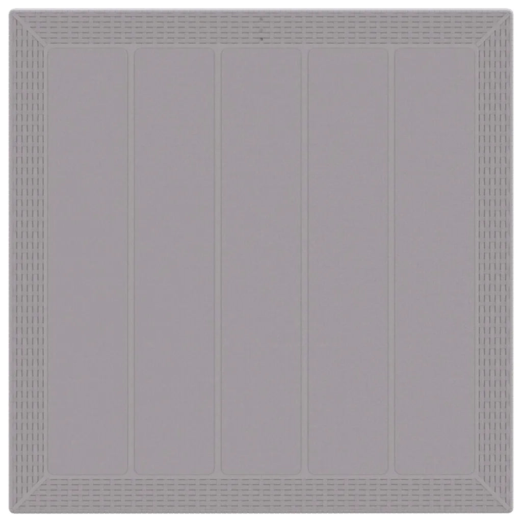 Set da Pranzo per Giardino 3 pcs Grigio chiaro Polipropilene