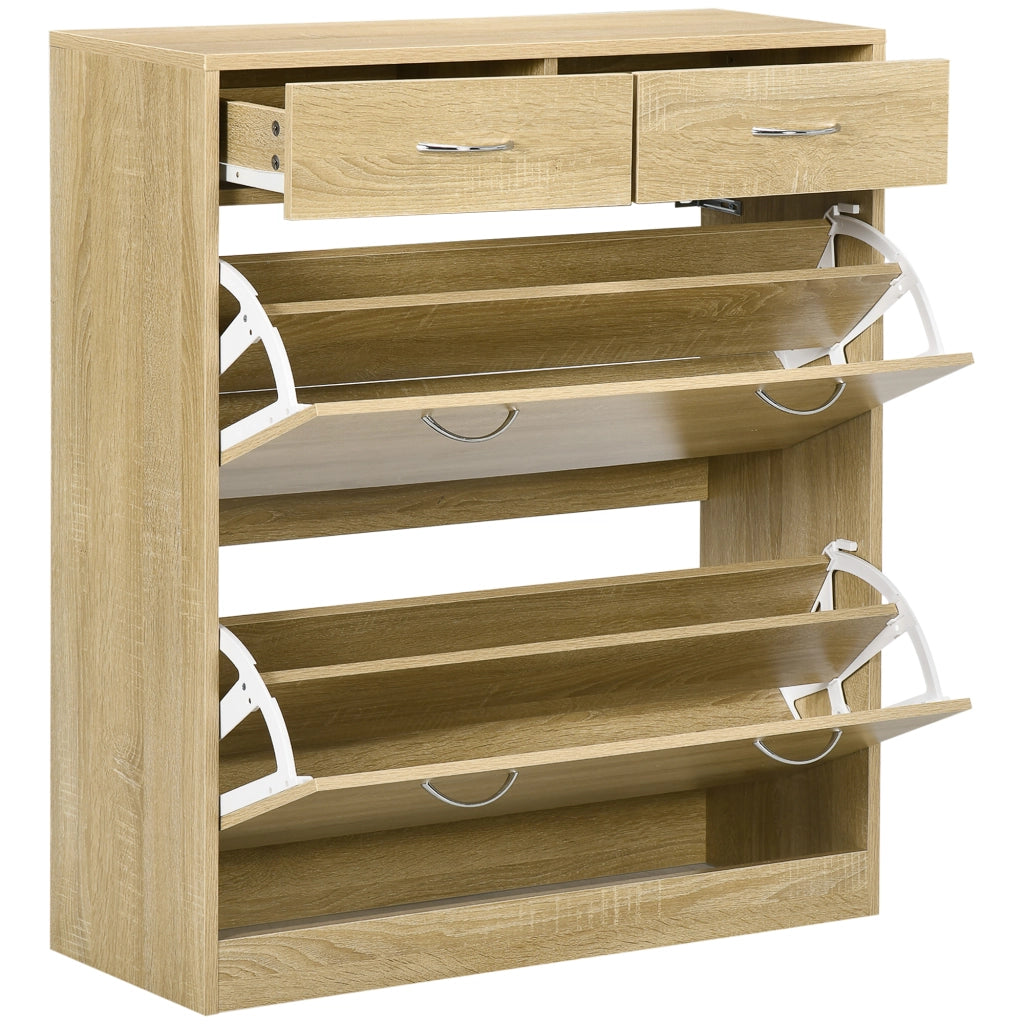 Armadio per Scarpe con 2 Cassetti ¨C zephmum ¨C 80x30x91,5 cm Robe