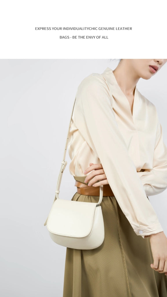 Borsa tote da donna in vera pelle bianca
