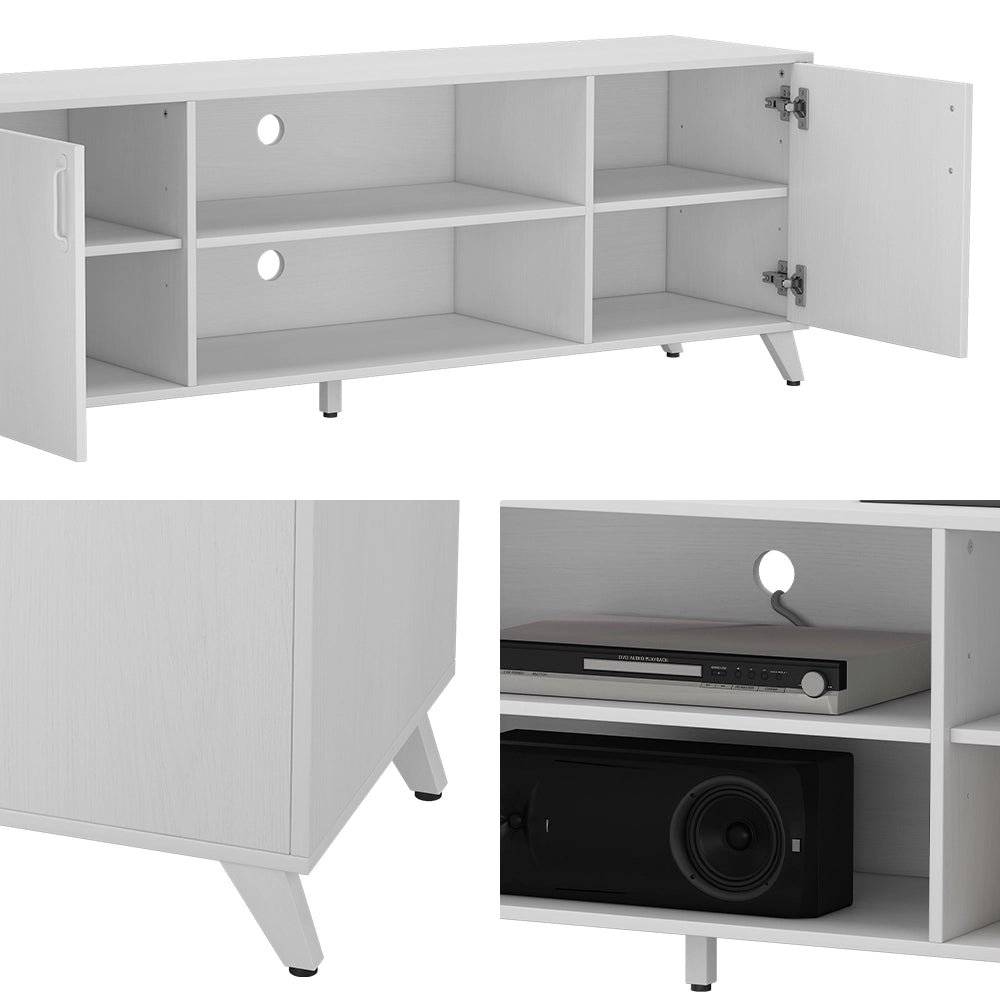 Vicco Lowboard Bianco 160 x 54.5 cm con 2 porte