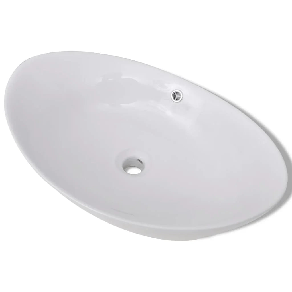 Lavabo ovale da bagno con troppopieno 59 cm ceramica bianca 02_0002483