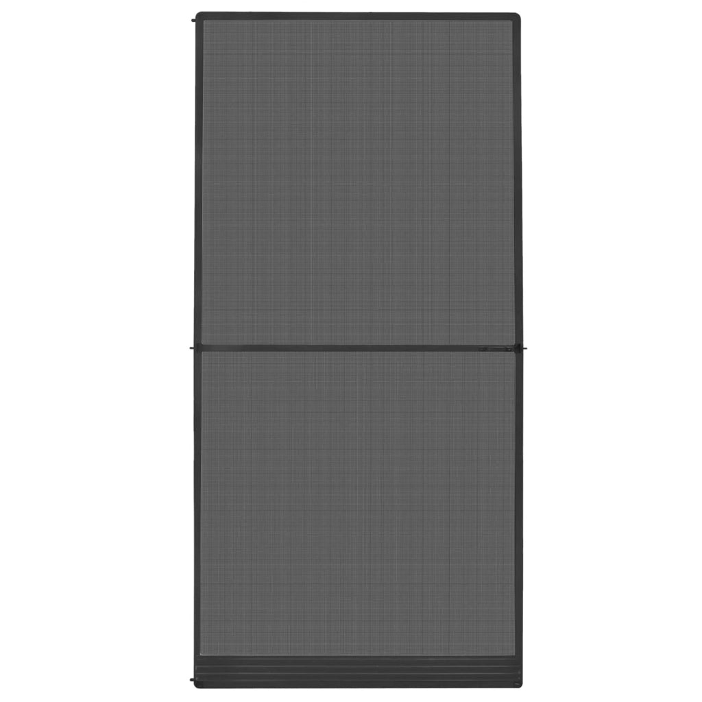 Schermo Insetti a Battente Antracite e Nero 120 x 240 cm CFW1540712