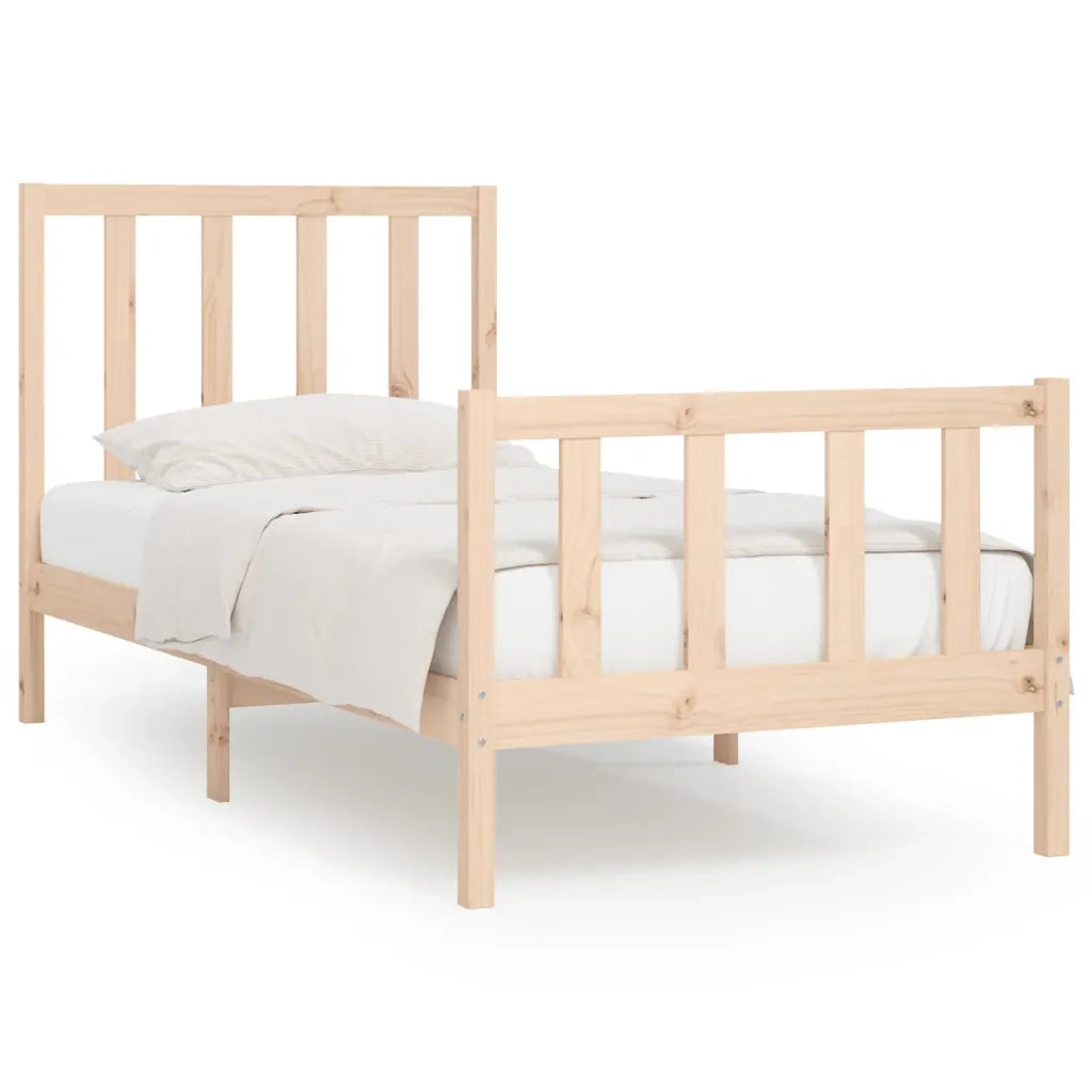 Giroletto-Struttura Letto in Legno Massello 90x200 cm 881925