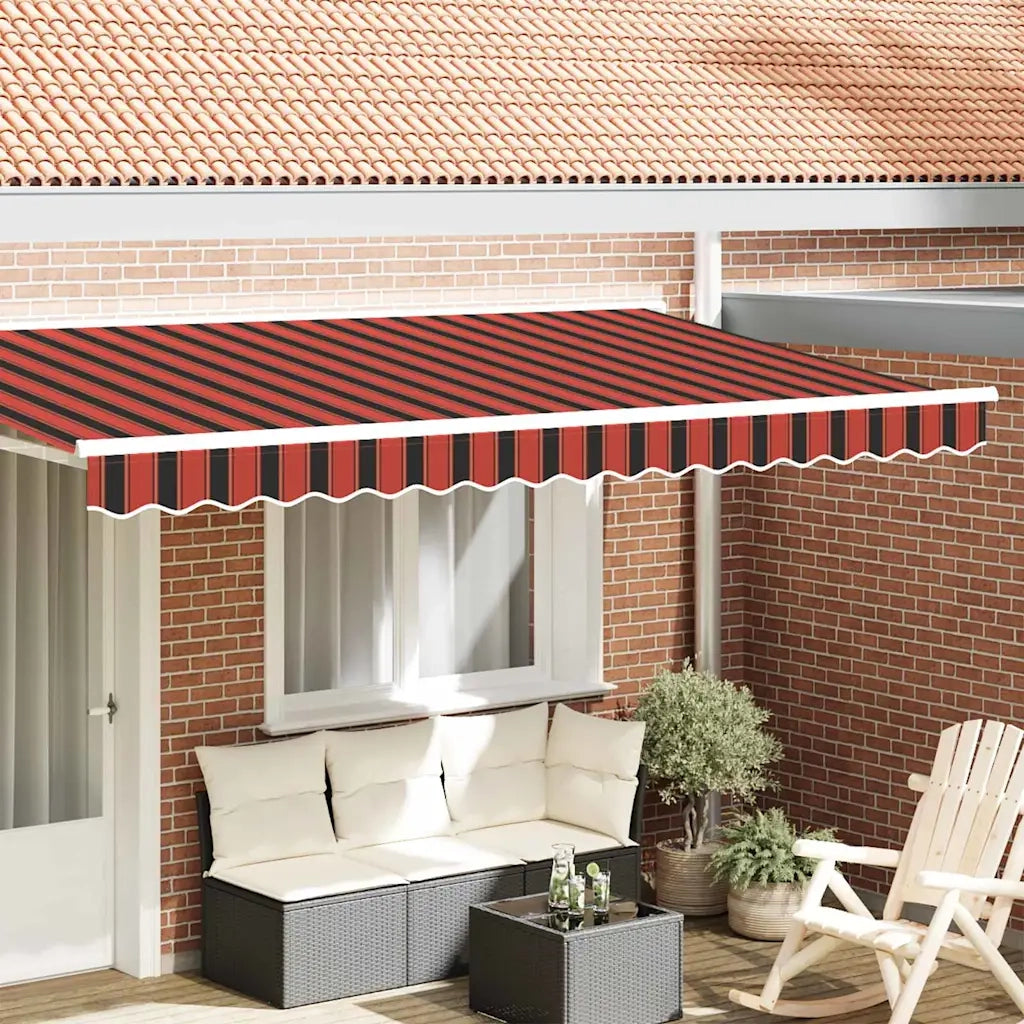 Sostituzione della mantovana per tenda-Tessuto di Ricambio per Mantovana da Tenda Arancione / Nero / Giallo 644272