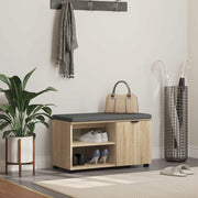 Panca per ingresso con cuscino Rovere Sonoma 80 x 38 x 46 cm 891506