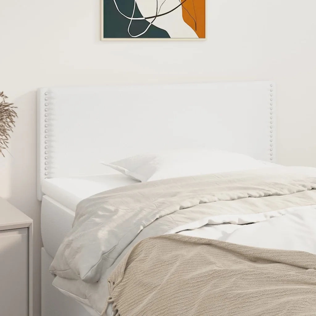 Testiera-Testata-Testiera Decorativa Bianco 100x5x78/88 cm in Similpelle 618494