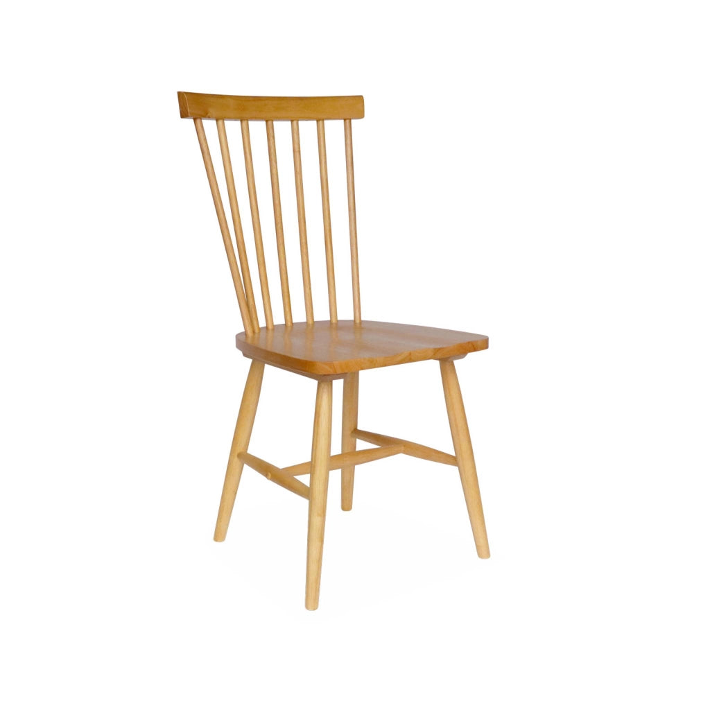 Set 2 sedie da pranzo in legno, impilabili stile vintage, marrone