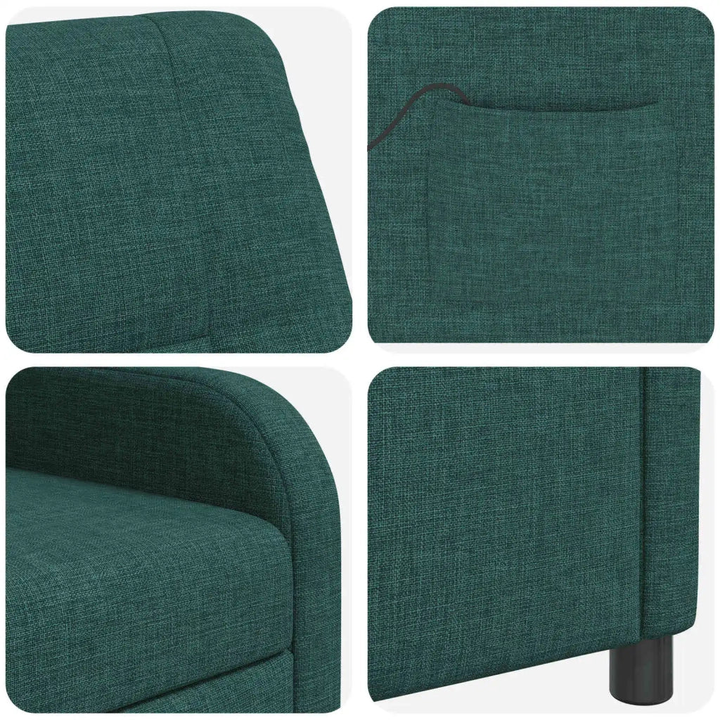Divano Sedia-Poltrona Massaggiante Verde Scuro Tessuto 616243