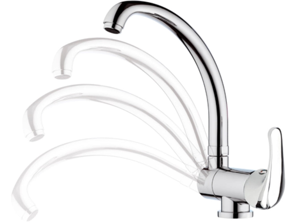Rubinetto lavello con bocca alta girevole, tipo lusso - serie 35