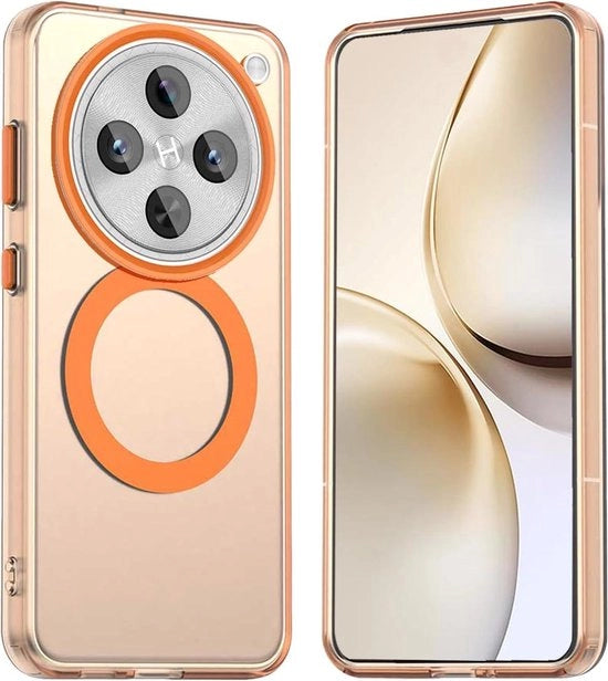 Hoesje per OPPO Find X8 Pro - Oranje Hoesje in TPU+PC con Finitura Matta, Resistente alle Ditate Digitali, Resistente allo Shock - Compatibile con Accessori MagSafe
