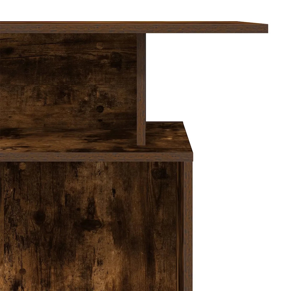 Banco Reception | Scrivania | Tavolo da Ufficio Rovere Fumo 100x40x104 cm in Legno Multistrato