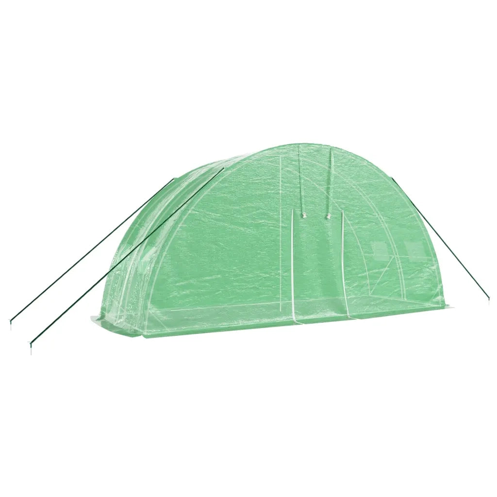 Serra con Telaio in Acciaio Verde 12 m² 6x2x2,85 m 364089