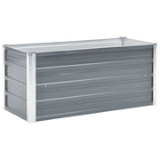 Fioriere | Cassetta per fiori | Letto Rialzato Giardino in Acciaio Zincato 100x40x45 cm Grigio