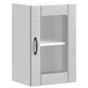 Mobiletto da cucina a parete pratico e di design con vani contenitori 40 x 31 x 60 cm in legno grigio cemento 02_0050126