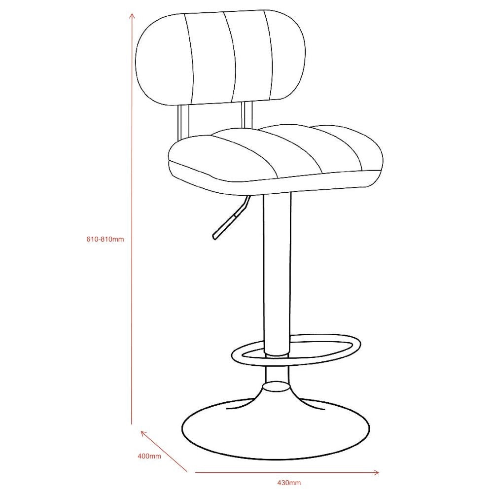 Sgabello bar ecopelle tortora Tati – Stile e comfort in un design contemporaneo