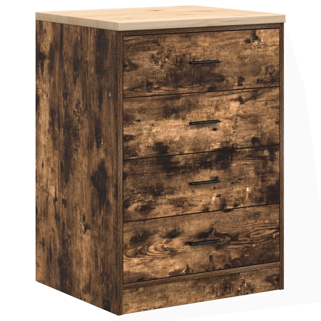 Armadi da Garage 6 pz Rovere Fumo in Legno Multistrato 3328345