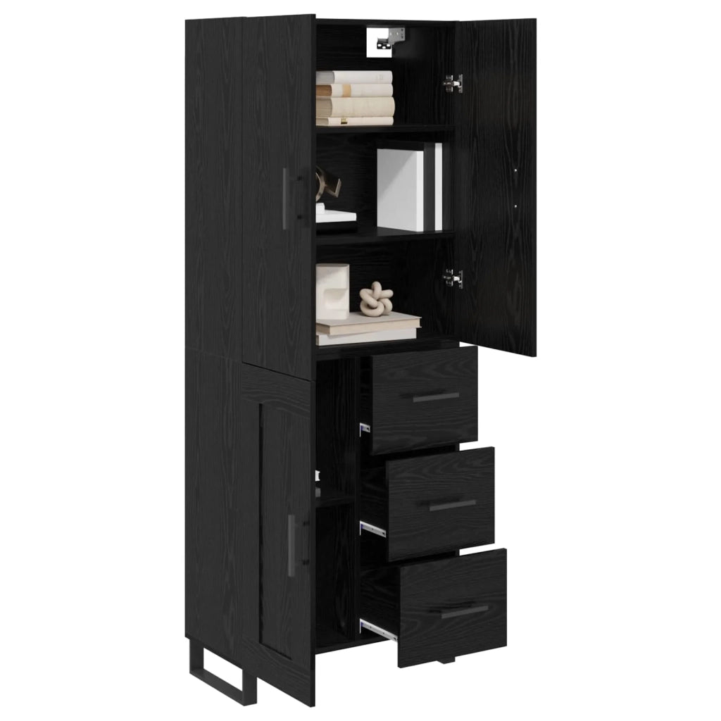 Credenza con cassetto 2 pcs Rovere Nero 69,5 x 34 x 180 cm 3416149