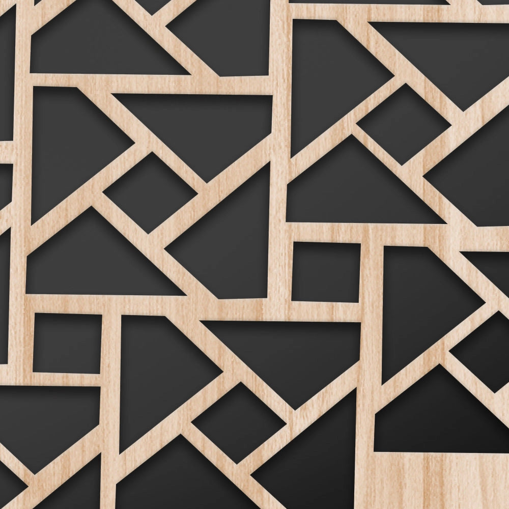 CUBI - Quadro arredo LASERCUT composito Legno e PVC Misura: 40x40 cm