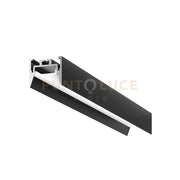 BUCAREST G  - PROFILO IN ALLUMINIO SEZIONABILE CON DIFFUSORE AD INCASTRO BIANCO PARETE/SOFFITTO/SOSPENSIONE MT2 COLORE NERO