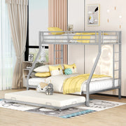 LETTO A CASTELLO CON LETTO ESTRAIBILE 90(140)x200 cm METALLO ARGENTO