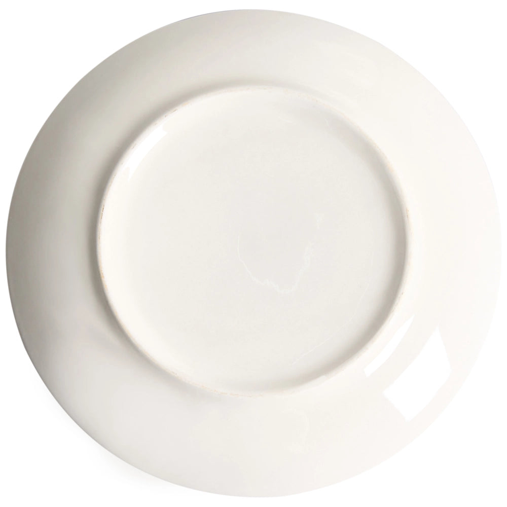 Set da 12 pezzi di servizio da tavola in porcellana bianco sporco con bordi decorati in oro e finitura smaltata trasparente – Per cucina e sala da pranzo
