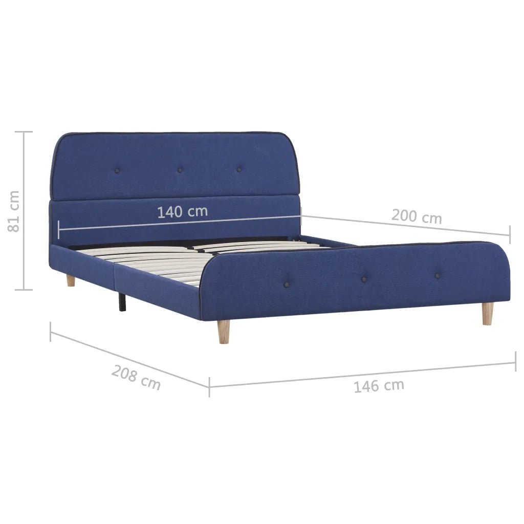 Giroletto senza Materasso Blu 140x200 cm in Tessuto 280928