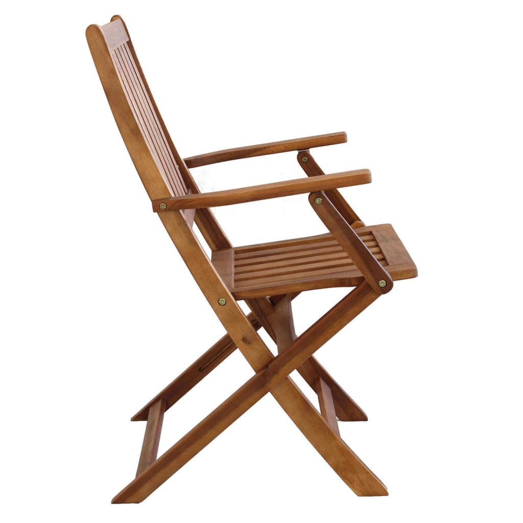 Sedia pieghevole con braccioli in legno massiccio 55x57x91h cm mod. Diana