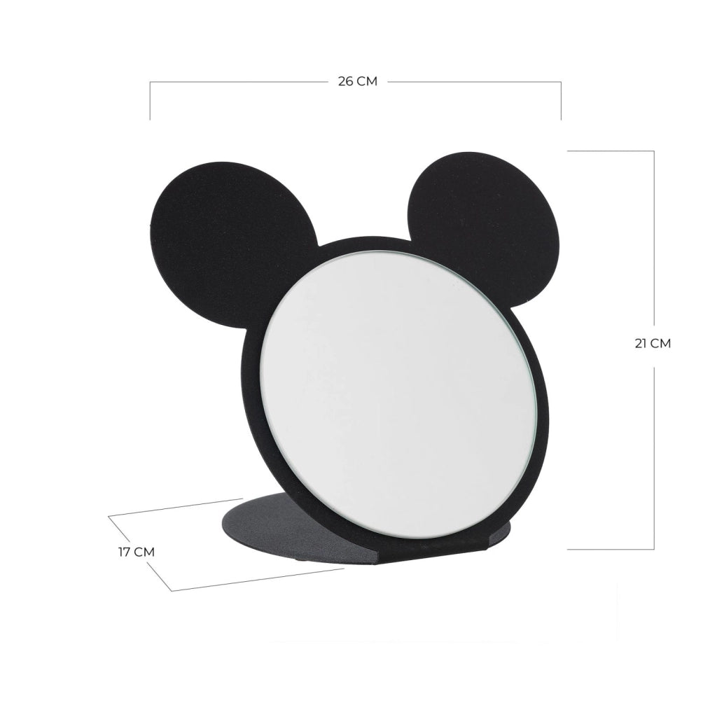 specchio da tavolo di design mouse Blu oltremare in Ferro, vetro per lo specchio 26x17x21h cm