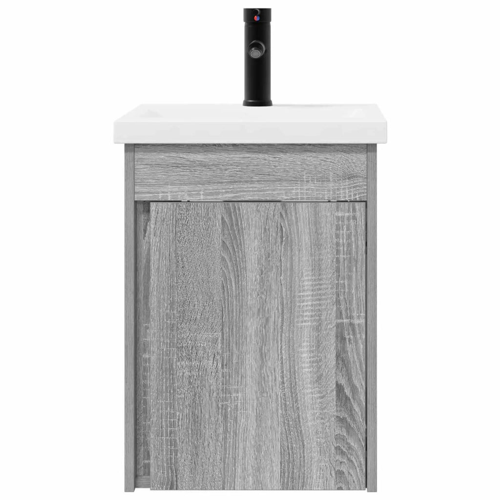 Mobile bagno con rubinetto Sonoma grigio 42 x 40 x 74,5 cm