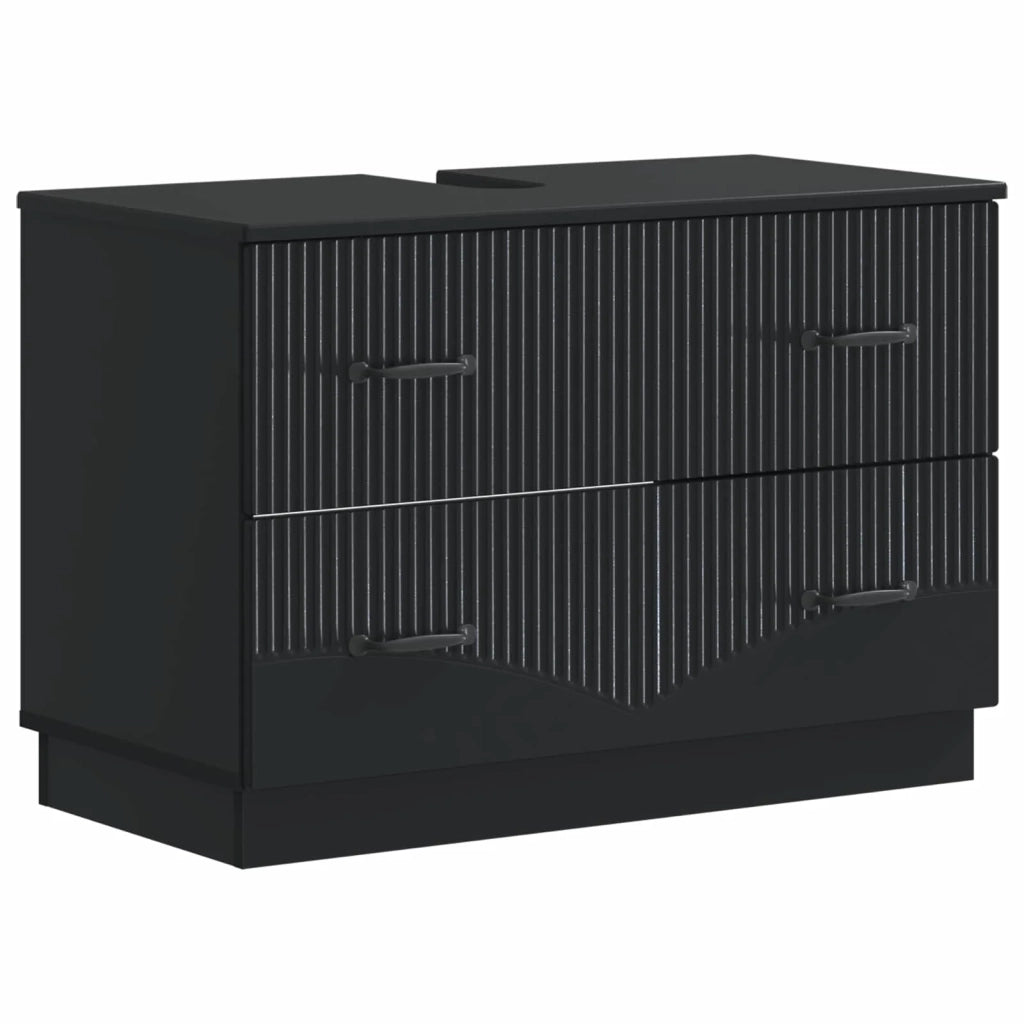 Armadio per Lavabo da Bagno HOORN Nero 82 x 41 x 56 cm 897236