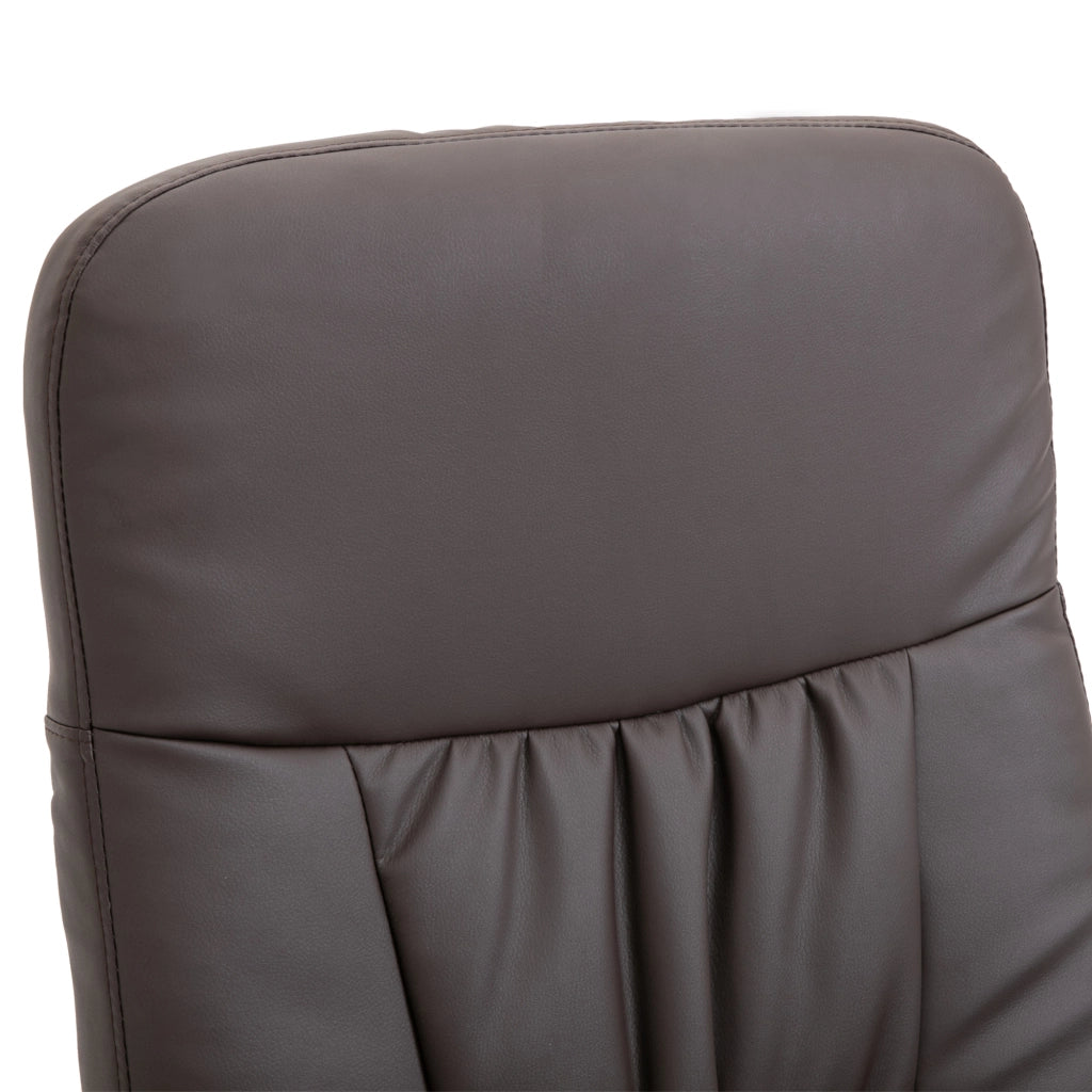 Poltrona Relax con Poggiapiedi ¨C Zephmum ¨C Marrone Tessuto Reclinabile