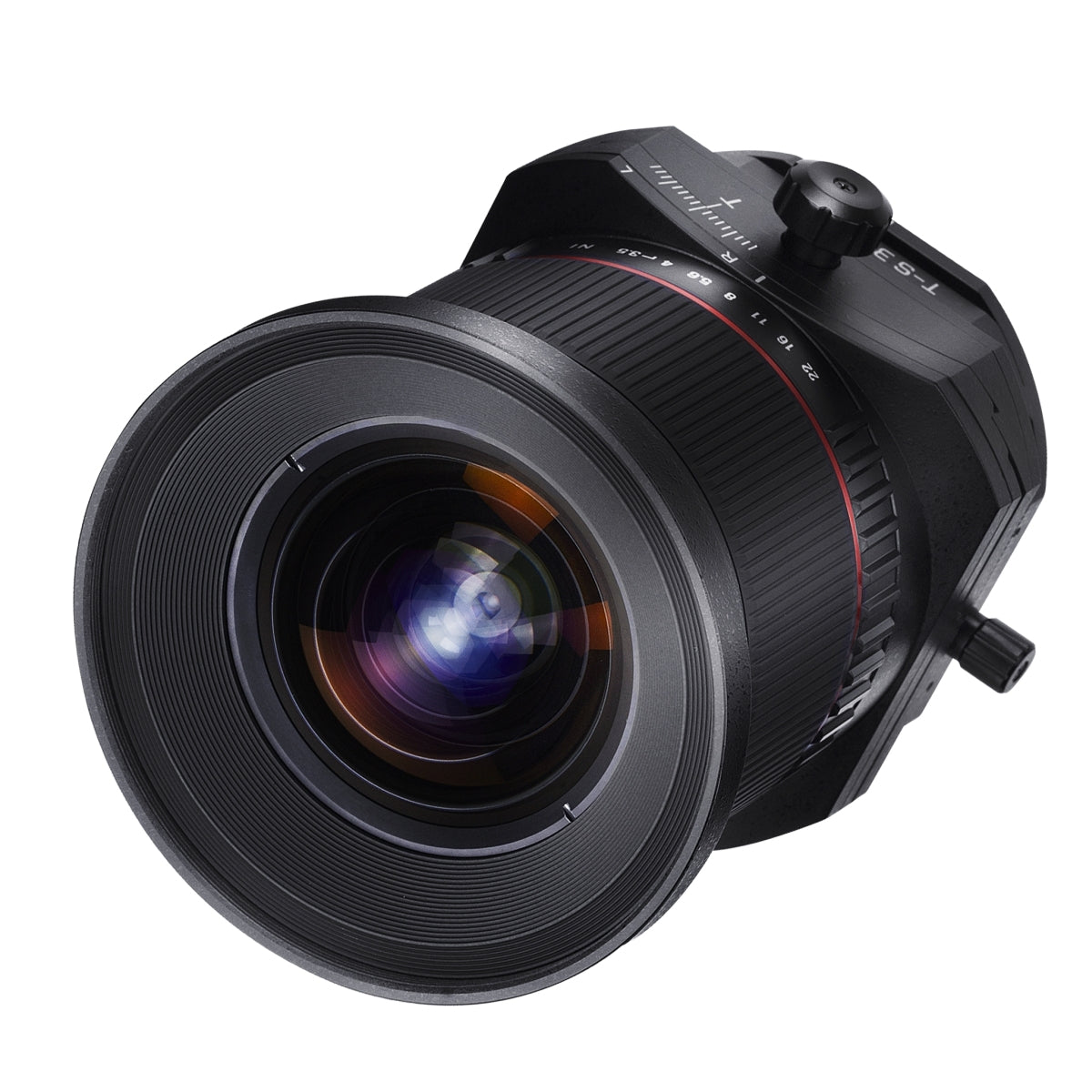 Obiettivo tilt shift 24 mm compatibile con Canon EF, per DSLR, basculante e decentrabile, grandangolo e messa a fuoco manuale