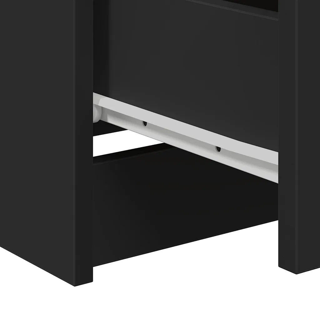 Credenza | Madia | Buffet da pranzo | Armadio da pranzo Nera 60x35x76 cm in Legno Multistrato