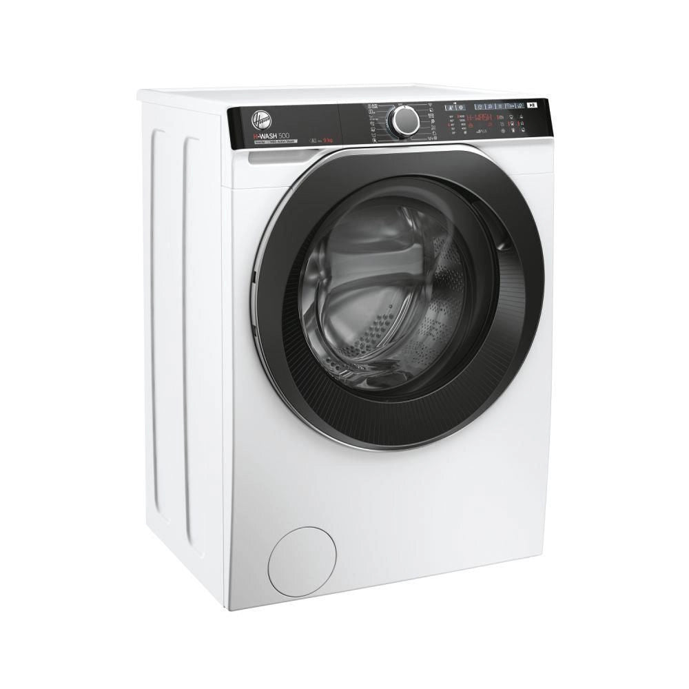 Hoover H-WASH 500 , Lavatrice Carica Frontale 9 KG, 15% più efficente della classe A, 1400 giri, Bianco, Inverter, Vapore, Wi-Fi, HWP 49AMBC7/1-S