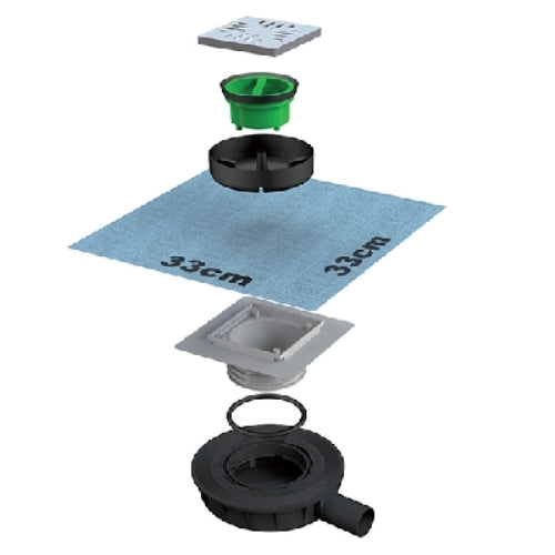 PILETTA "MINI-DRAIN" SCARICO PAVIMENTO ULTRA RIBASSATO Scarico D. 40 mm - H 45 mm  BONOMINI 