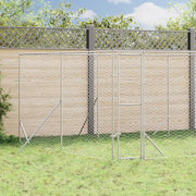 Cuccia per Cani da Esterno Argento 4x4x2 m in Acciaio Zincato 3190455