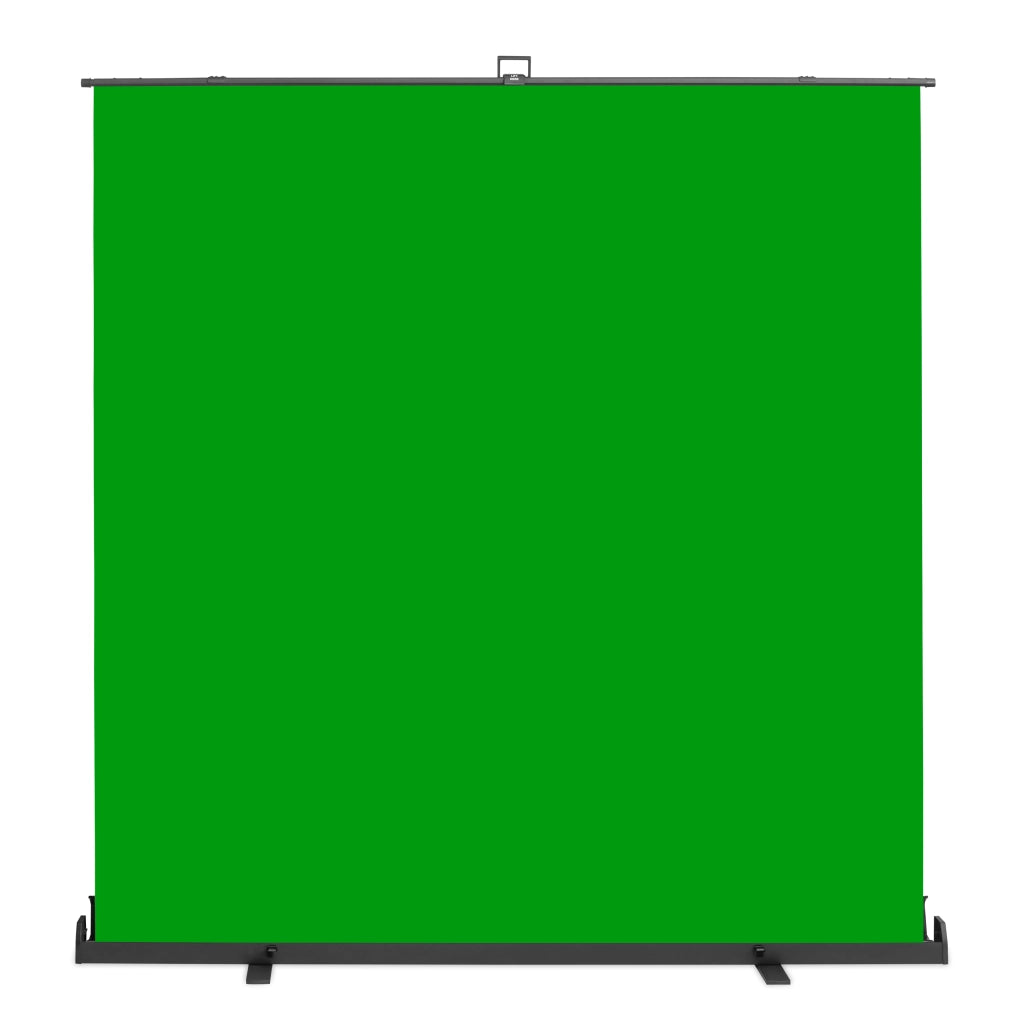 Fondale fotografico a rullo verde 210 x 220 cm, sfondo avvolgibile con supporto, sistema per studi fotografici, pannello ingualcibile ideale per chroma key