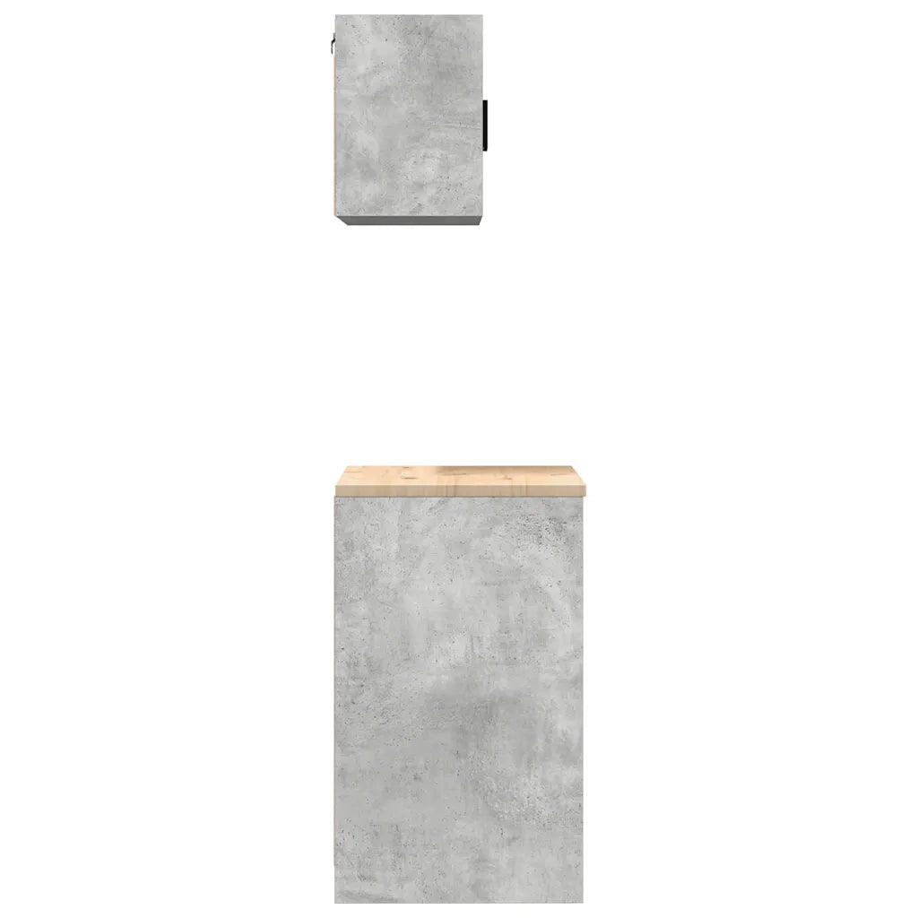 Armadi da Garage 2 pz Grigio Cemento in Legno Multistrato 3328335