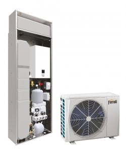 Pompa Di Calore Reversibile Aria-Acqua Inverter per Installazione Splittata Ferroli OMNIA S IN 3.2 06 R-32 con Comando Incluso